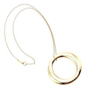 Authentic! Tiffany & Co Sevillana 18k Yellow Gold Peretti Large Pendant Necklace